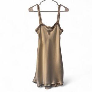 ZARA | White Satin Rhinestone Mini Dress | XS